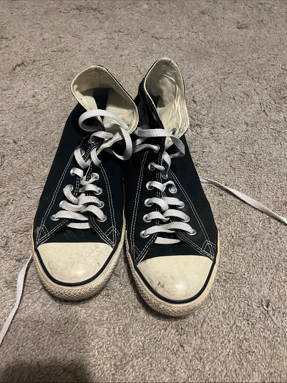 Converse Black Canvas High-Top Sneakers with White Accents
